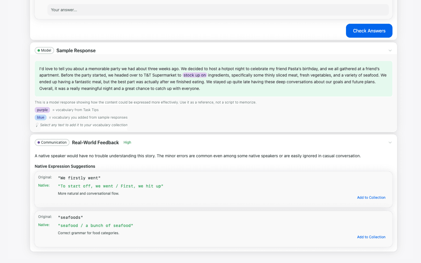 Sample Response & Real-World